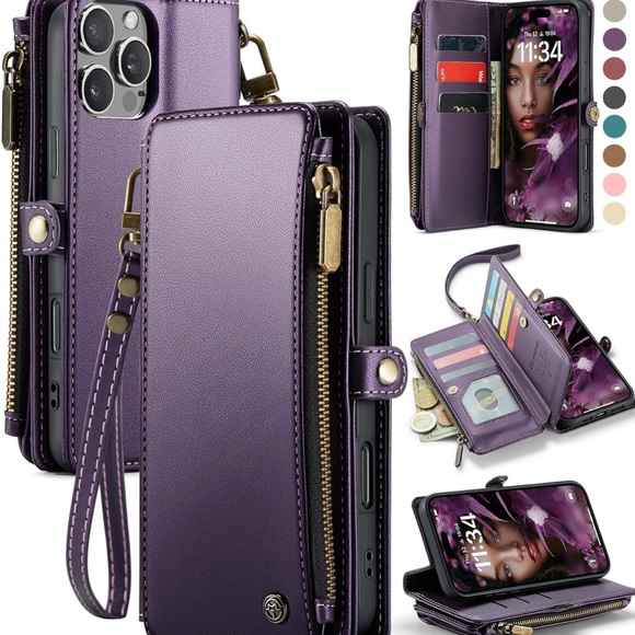 iPhone 16 Pro Wallet Phone Case with Card Slots - Picture 1 of 3